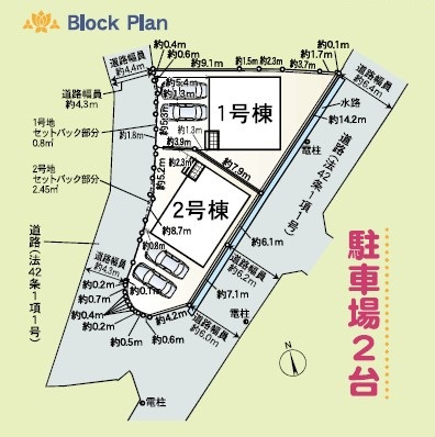 阪南市箱作第3　2号棟の区画図