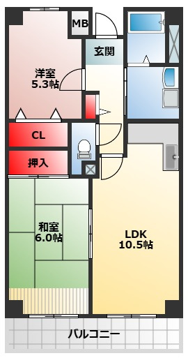 【間取り】 | ＰＲＩＭＥ ＣＯＵＲＴ