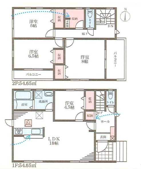 神戸市北区君影町　第2期　新築一戸建ての間取り|1号地