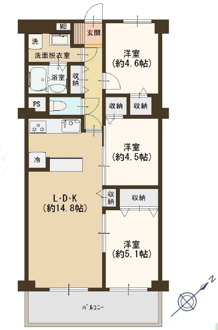 シャルム北越谷B棟 
