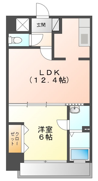Ｆｌａｔｓ豊成の間取り