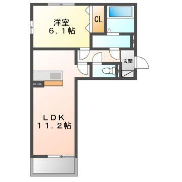 クレール　Ｄの間取り