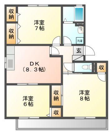 ハイカムールＳＴの間取り