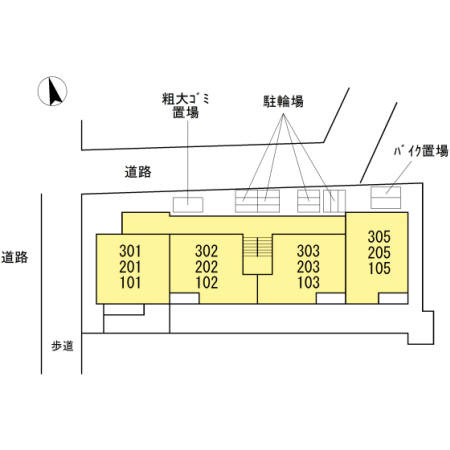 サニーヒルズ立花の区画図