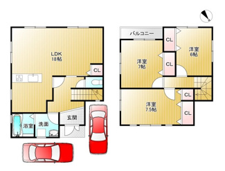 【間取り】 | 高槻市東城山町　中古戸建