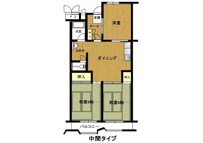 播磨城ノ宮　3号棟の間取り