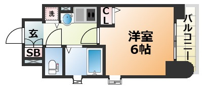 エステムコート神戸県庁前Ⅱの間取り