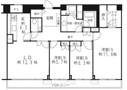 ☆11.6帖とリビング並みのサイズの洋室が特徴の3LDK☆