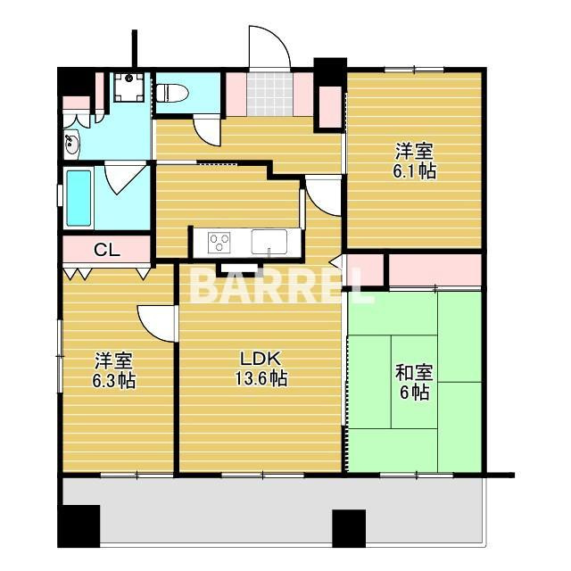 ライオンズマンション三国本町の間取り