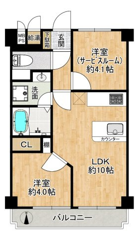 ダイアパレス三国3号館の間取り|◆令和8年7月中旬リフォーム完了！手直しなしでお住まいいただけます！