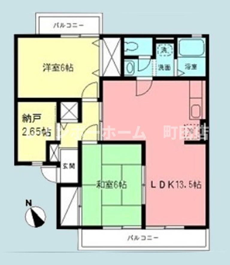 ジュネス山口Ｂ※初期費用分割後払いサービス利用可能物件の間取り