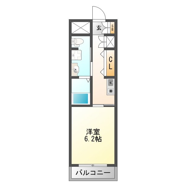 大阪市淀川区十三本町２丁目の賃貸マンションの間取り