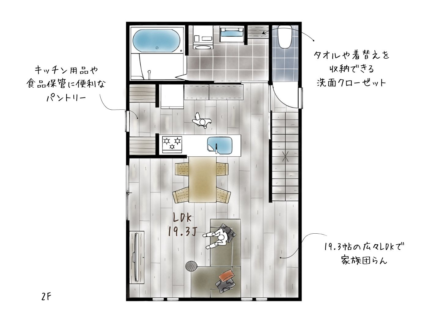 大阪市城東区新喜多1丁目の参考プラン|車庫1台プラン