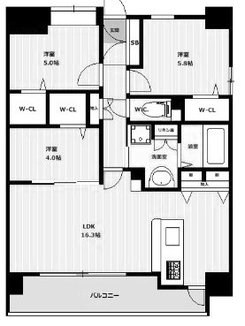 菊池郡菊陽町大字津久礼の賃貸マンションの間取り