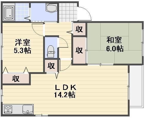 フルハウスA棟の間取り