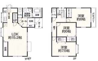 【間取り】 | 千葉市若葉区若松町　中古一戸建て　JR総武線「都賀」駅