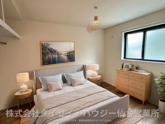 Ｇｒｅｅｎ　Ｎｅｓｔの寝室|AIのCG作成イメージであり、実際に現地に家具は置かれていません。