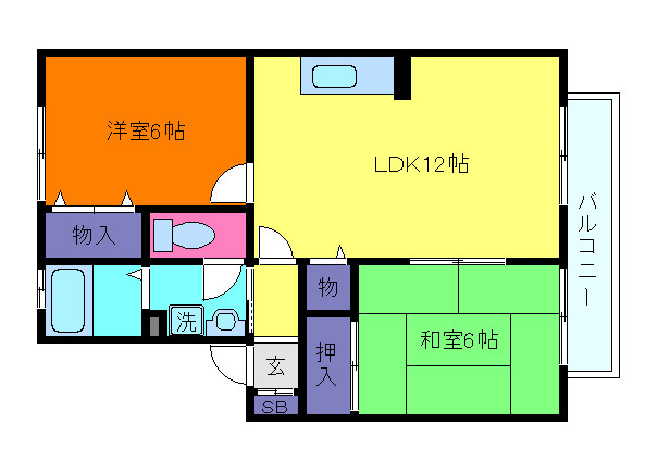 プレステージ芦屋B棟の間取り
