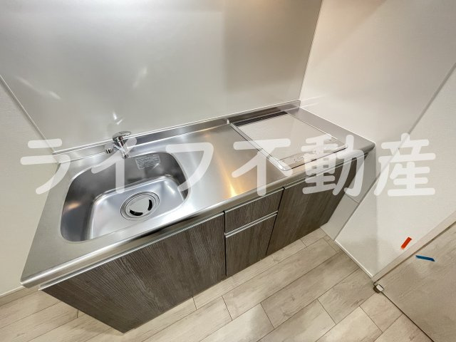 フジパレス中央長田のキッチン|コンパクトなキッチンで掃除もラクラク