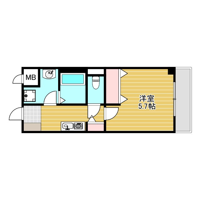 ルクール江坂の間取り