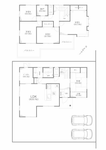 瀬戸市上之山町三丁目戸建の間取り