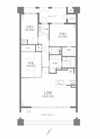 ザ・シーズンズD棟の間取り
