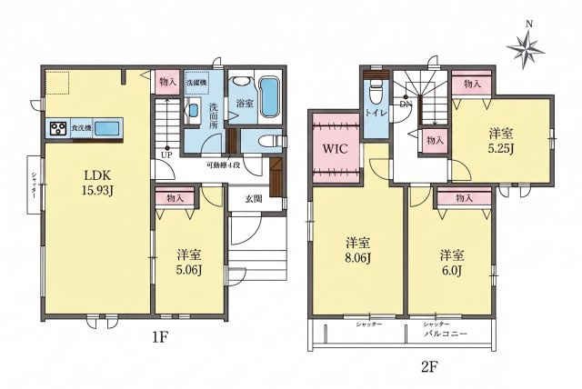 【間取り】 | 練馬区大泉学園町8丁目　新築分譲住宅　全2棟（成増店） | ※図面と現況が異なる場合は現況優先となります。