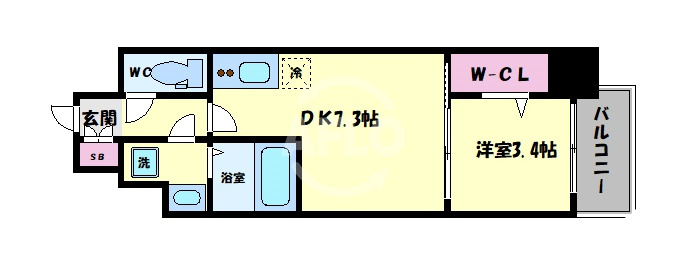 JPレジデンス大阪城東4の間取り|JPレジデンス大阪城東4　間取り