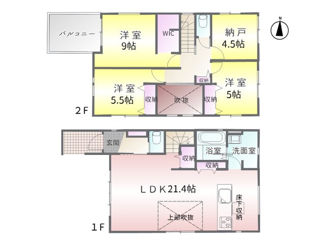 北区東味鋺4期(全1棟)の間取り