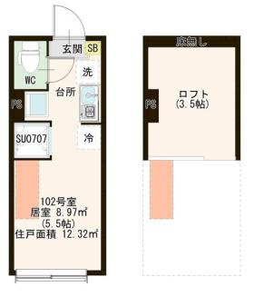 ハーモニーテラス町屋Ⅵの間取り