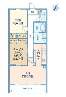 【間取り】 | オーベル上馬Ａ棟