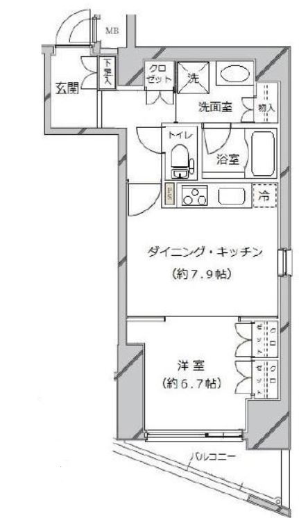 ライジングプレイス秋葉原の間取り