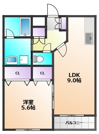 パークヒルズ向原の間取り
