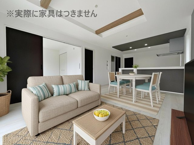 新築戸建・新築建売　福島市御山　北沢又小・信陵中の区画図|駐車スペース2台可能です！（車種による）南側道路で陽当たり良好です！