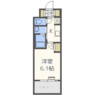 エステムコート難波WEST-SIDEVIIグローブの間取り