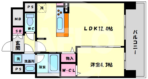 T.Y天六の間取り|TY天六　開放感ある間取り