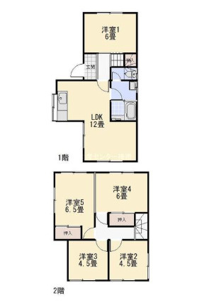 売中古戸建　焼津市五ケ堀之内の間取り