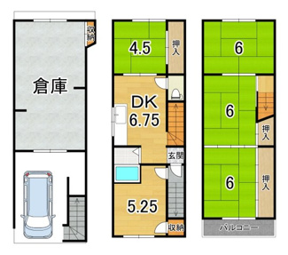 【間取り】 | 紫野中柏野町 | 5SDK