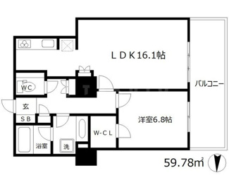 【間取り】 | ザ・梅田タワー　扇町小学校区 |  ザ・梅田タワー　開放感のある間取り