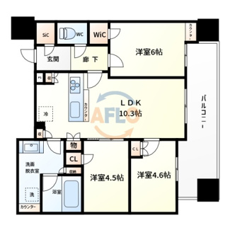 【間取り】 | シエリアタワー中之島