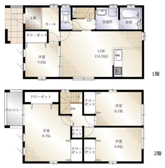 【間取り】 | フジパレス戸建賃貸天美北