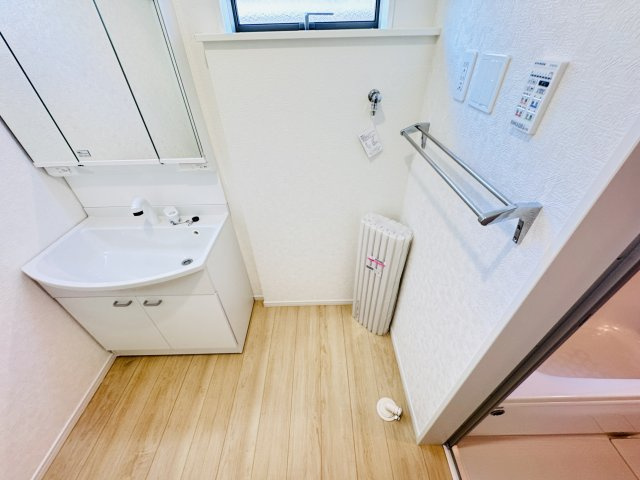 我孫子市湖北台９丁目新築戸建【湖北台西小学校：4分】のランドリースペース|洗濯機置き場