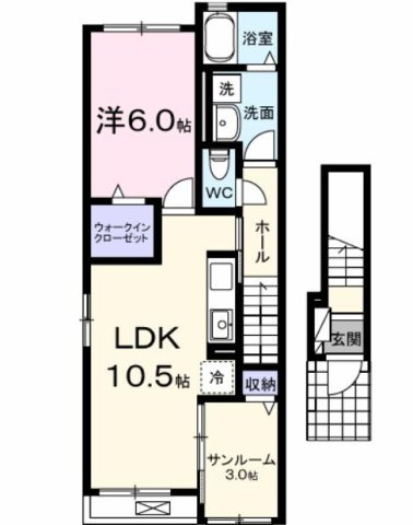 【間取り】 | コーポサンシャイン　Ⅰ