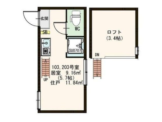 コンフォール扇橋の間取り