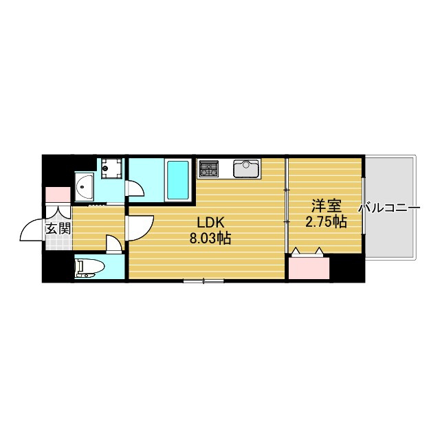 Fortuney江坂Ⅱの間取り