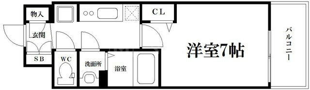 プレサンスOSAKA　DOMECITYクロスティの間取り