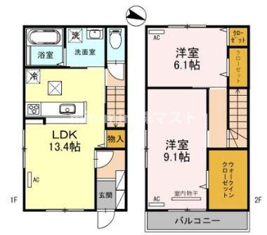 大阪市天王寺区北河堀町の賃貸マンションの間取り