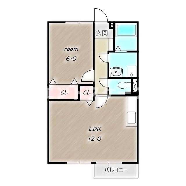 アネックスＢの間取り|高崎、前橋のお部屋探しはエンドスケープまで！お客様の理想お聞かせ下さい♪