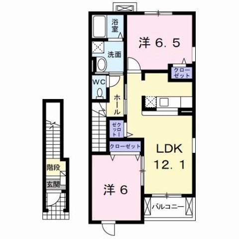 メリディオ葛原Ｃの間取り