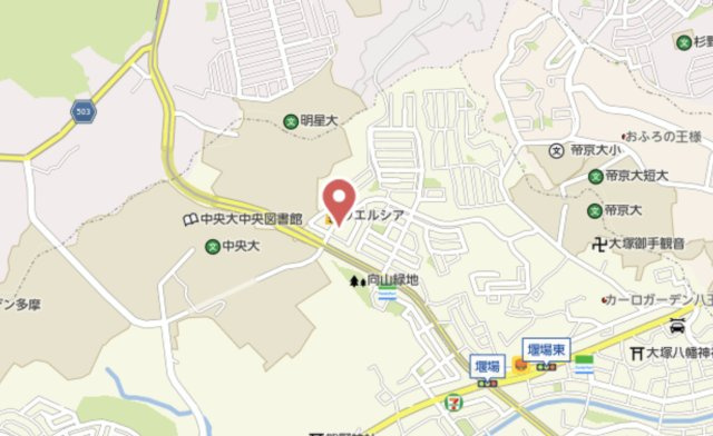 『八王子市マンション』ドラゴンマンション多摩学園都市伍番館【仲介手数料無料】　八王子市東中野228の地図|～仲介手数料無料☆八王子ひなた不動産～ドラゴンマンション